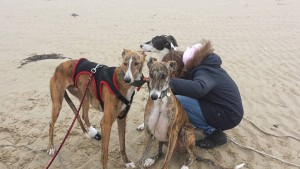 olga et ses loulous à la plage